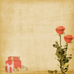 Atvirukai su Tėvo diena Atvirukas su dviem rožėmis