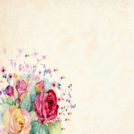 Gimtadienio atvirukai Atvirukas su akvarele pieštomis rožėmis
