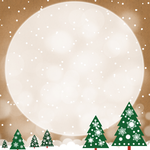Naujametiniai atvirukai el. paštu Kalėdinis atvirukas su dideliu mėnuliu