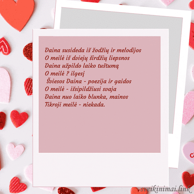 Valentino dienos animuotas atvirukas Daina susideda iš žodžių ir melodijos
O meilė iš d Valentino dienos animuotas atvirukas