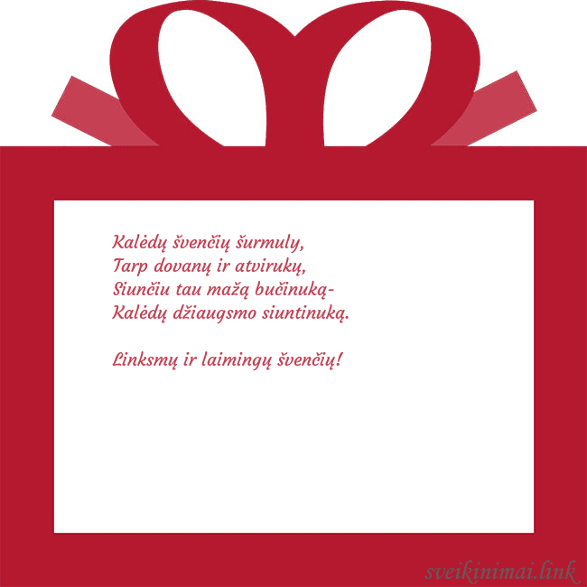 Atvirukas - raudona dovana