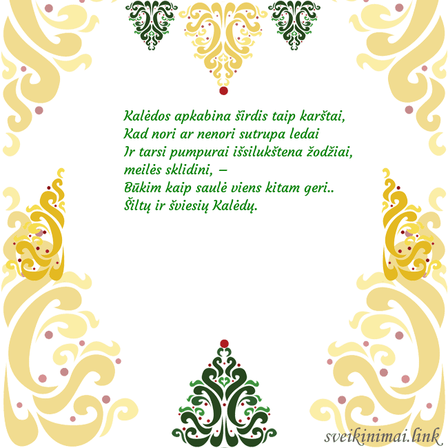 Atvirukas su kalėdiniais ornamentais Kalėdos apkabina širdis taip karštai,
Kad nori ar Atvirukas su kalėdiniais ornamentais