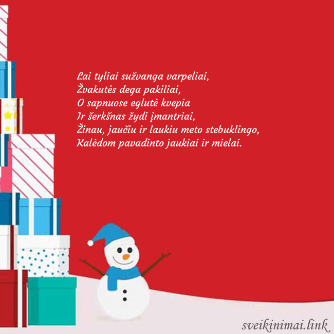 Atvirukas su seniu besmegeniu Lai tyliai sužvanga varpeliai,
Žvakutės dega pakil Atvirukas su seniu besmegeniu