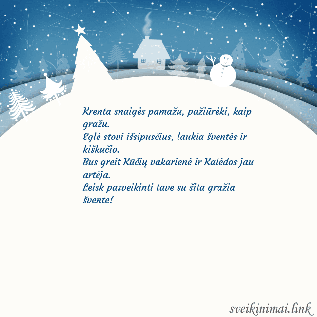 Atvirukas su baltu miestu