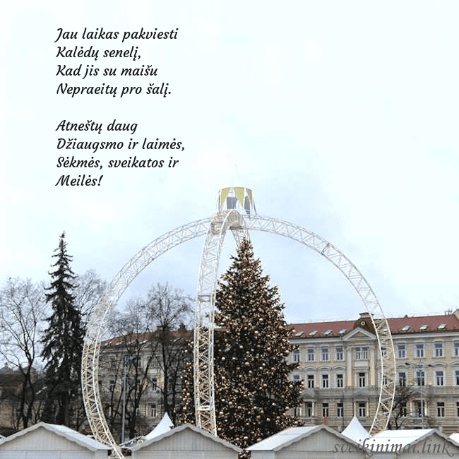 Kalėdos Vilniuje 2024 Jau laikas pakviesti
Kalėdų senelį,
Kad jis su Kalėdos Vilniuje 2024