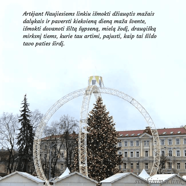 Kalėdos Vilniuje 2024 Artėjant Naujiesiems linkiu išmokti džiaugtis maža Kalėdos Vilniuje 2024