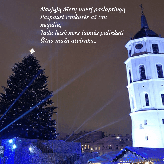 Vilniaus eglutė 2023 Naujųjų Metų naktį paslaptingą
Paspaust rankutės a Vilniaus eglutė 2023