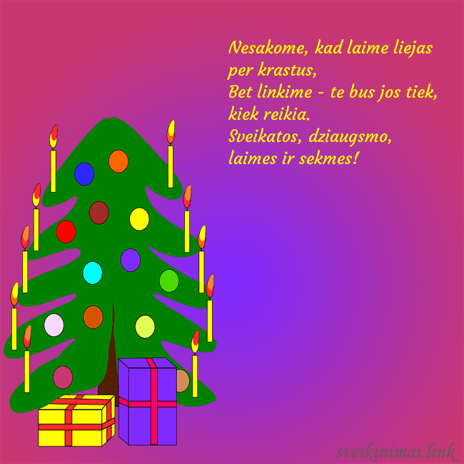 Atvirukas su piešta kalėdine eglute