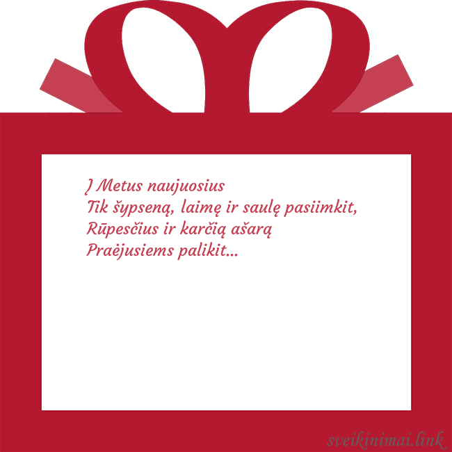 Atvirukas - raudona dovana