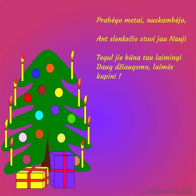 Atvirukas su piešta kalėdine eglute