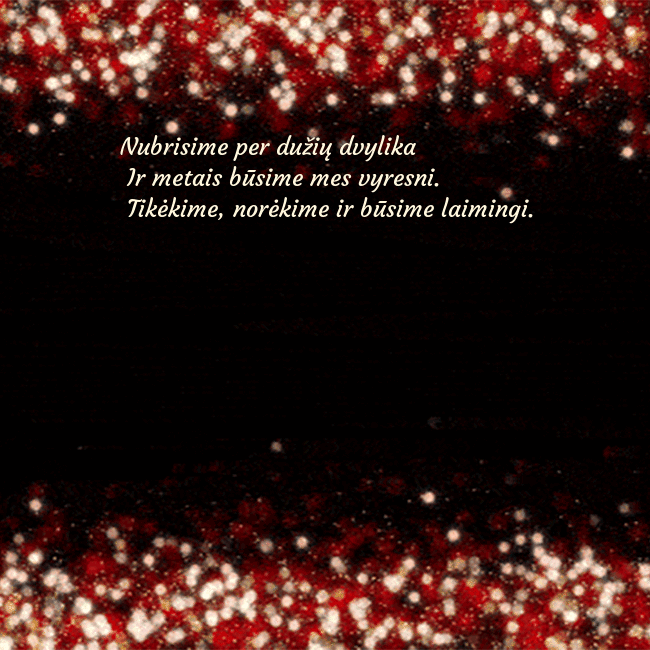 Animuotas mirksintis atvirukas juodas-raudonas