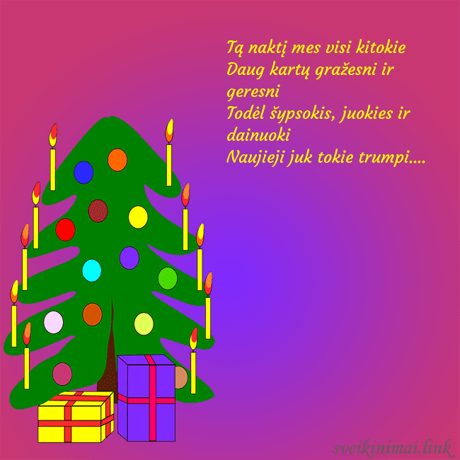Atvirukas su piešta kalėdine eglute