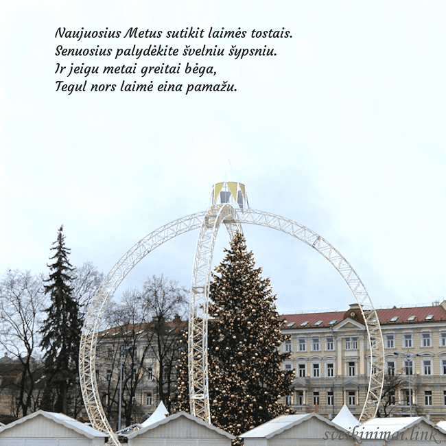 Kalėdos Vilniuje 2024 Naujuosius Metus sutikit laimės tostais.
Senuosiu Kalėdos Vilniuje 2024