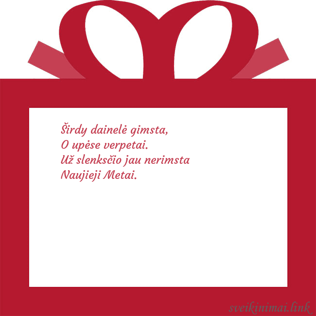 Atvirukas - raudona dovana