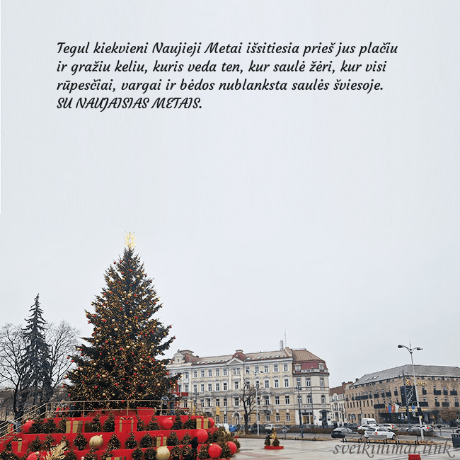 Vilniaus kalėdinė eglutė 2025 Tegul kiekvieni Naujieji Metai išsitiesia prieš ju Vilniaus kalėdinė eglutė 2025