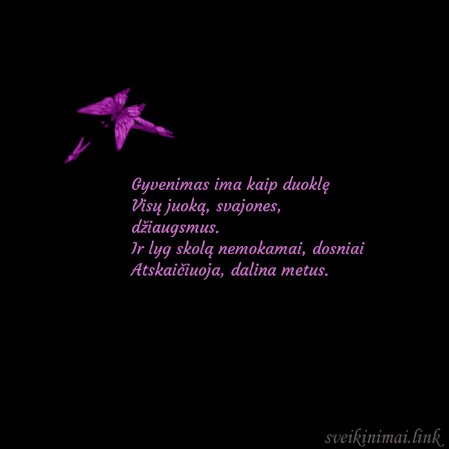 Gimtadienio atvirukas su skraidančiais drugeliais