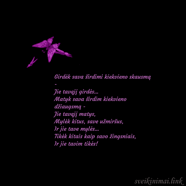 Gimtadienio atvirukas su skraidančiais drugeliais