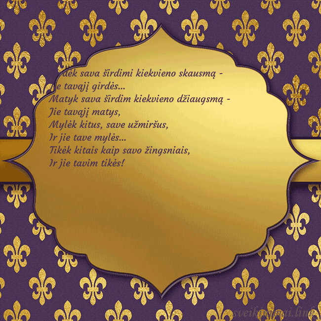 Solidus violetinis gimtadienio atvirukas