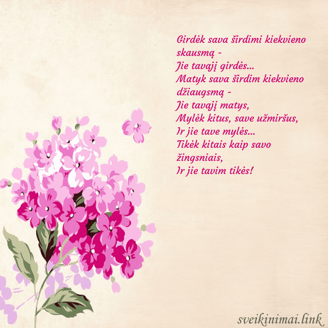 Gimtadienio atvirukas su piešta hortenzija