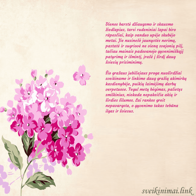 Gimtadienio atvirukas su piešta hortenzija Dienos barstė džiaugsmo ir skausmo žiedlapius, tar Gimtadienio atvirukas su piešta hortenzija