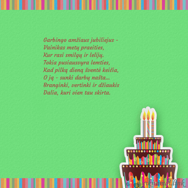 Gimtadienio atvirukas su tortu ir žvakutėmis Garbingo amžiaus jubiliejus -
Vainikas metų praeit Gimtadienio atvirukas su tortu ir žvakutėmis