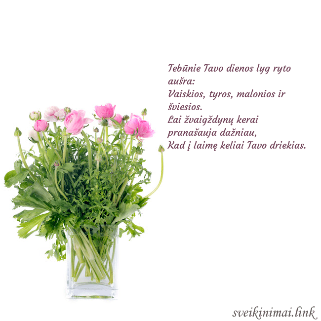 Atvirukas su gėlėmis vazoje