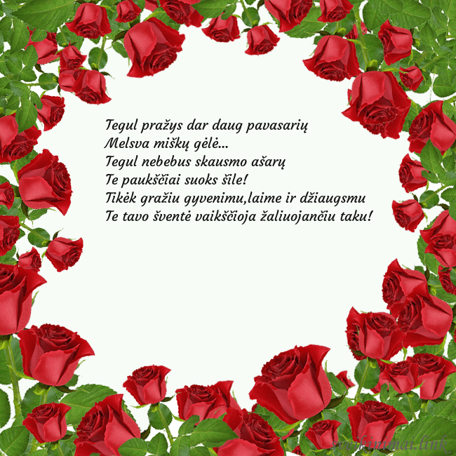 Atvirukas su daug rožių Tegul pražys dar daug pavasarių
Melsva miškų gėlė. Atvirukas su daug rožių