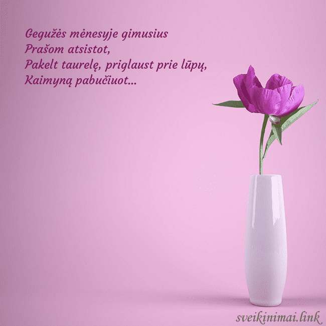 Elektroninė atvirutė su bijūnu vazoje Gegužės mėnesyje gimusius
Prašom atsistot,
Pakelt Elektroninė atvirutė su bijūnu vazoje