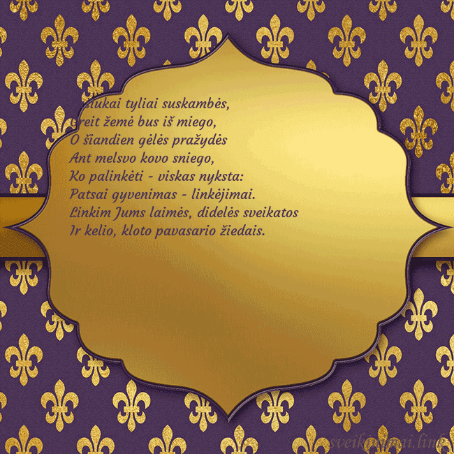 Solidus violetinis gimtadienio atvirukas