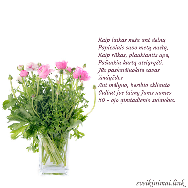 Atvirukas su gėlėmis vazoje