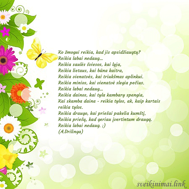 Atvirukas su drugeliais ir gėlėmis