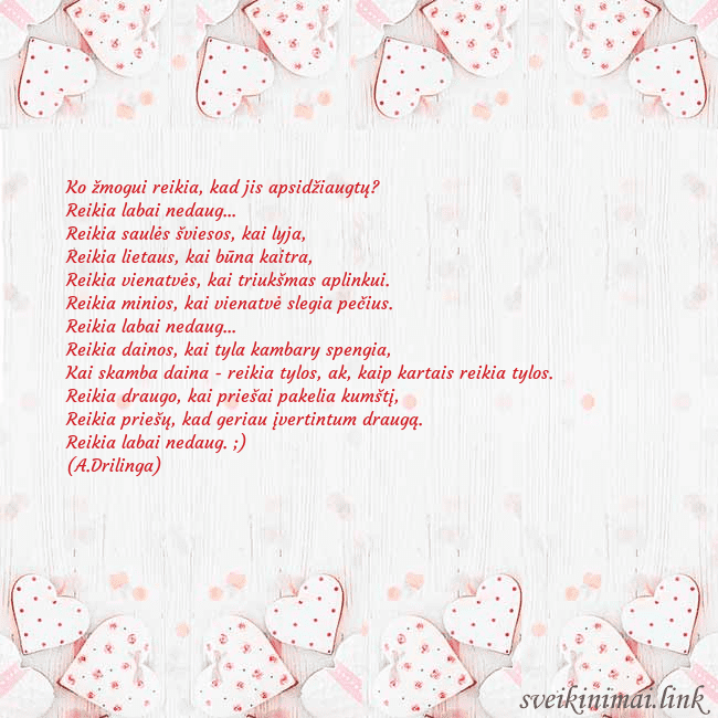 Atvirukas su baltomis širdelėmis