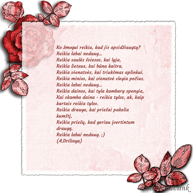 Gimtadienio atvirukas su rožėmis kampuose