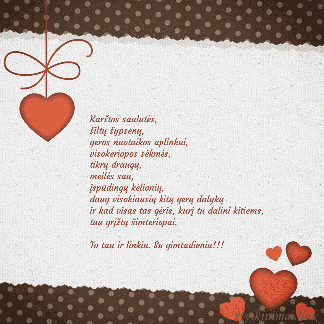 Atvirukas su širdelėmis