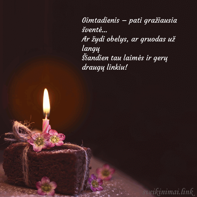 Animuotas gimtadienio atvirukas su tortu ir degančia žvakute Gimtadienis – pati gražiausia šventė...
Ar žydi Animuotas gimtadienio atvirukas su tortu ir degančia žvakute