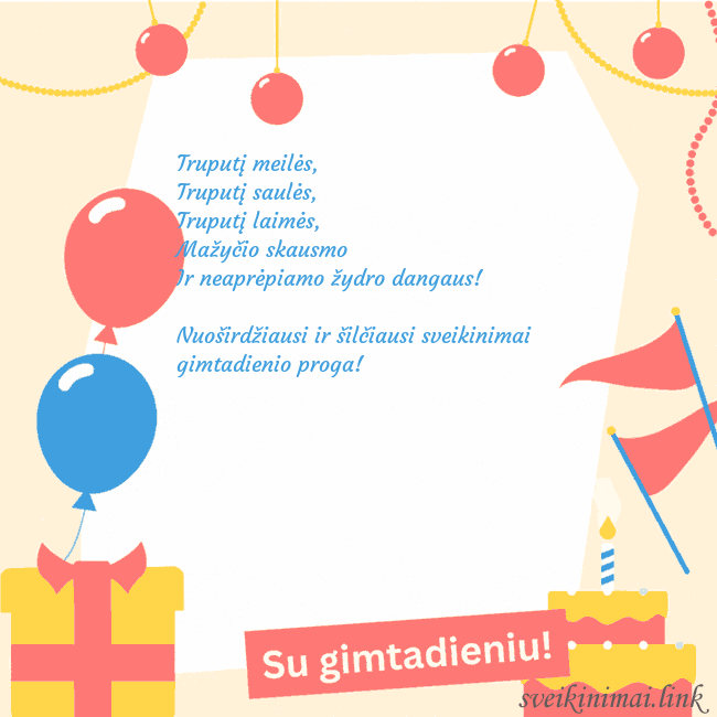 Animuotas gimtadienio atvirukas su tortu Truputį meilės,
Truputį saulės,
Truputį laimės, Animuotas gimtadienio atvirukas su tortu