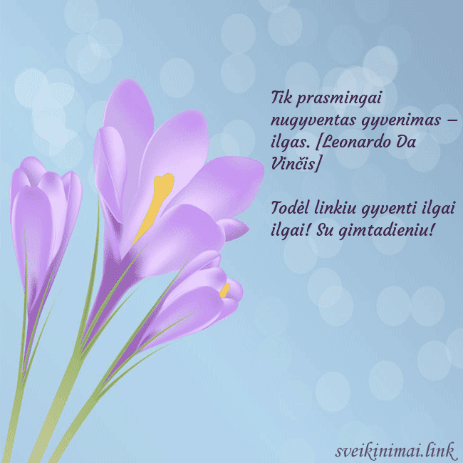 Atvirukas su kroku Tik prasmingai nugyventas gyvenimas – ilgas. [Leon Atvirukas su kroku