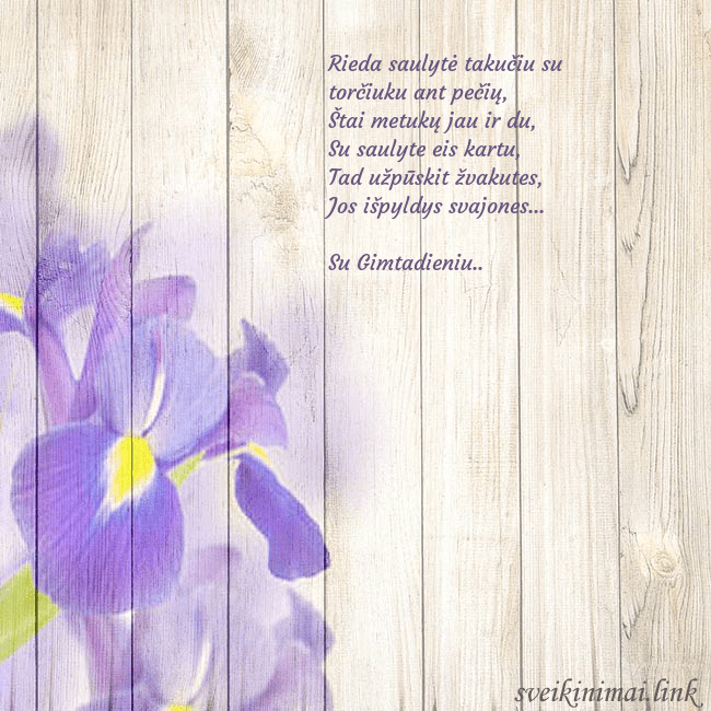 Atvirukas su vilkdalgiais Rieda saulytė takučiu su torčiuku ant pečių,
Štai  Atvirukas su vilkdalgiais