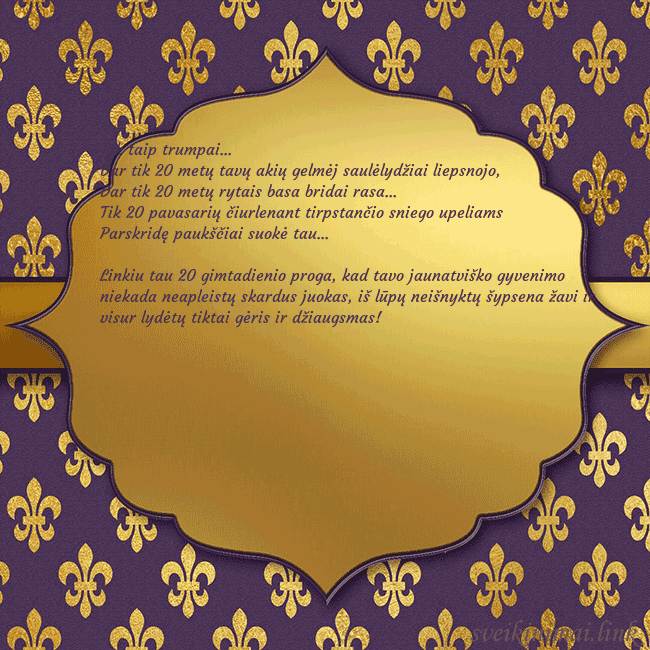 Solidus violetinis gimtadienio atvirukas