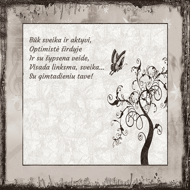 Nostalgiškas atvirukas Būk sveika ir aktyvi,
Optimistė širdyje
Ir su Nostalgiškas atvirukas
