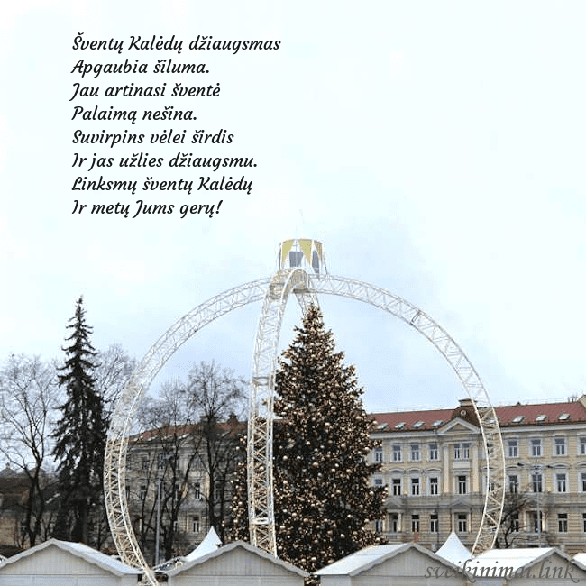 Kalėdos Vilniuje 2024 Šventų Kalėdų džiaugsmas
Apgaubia šiluma.
Jau ar Kalėdos Vilniuje 2024