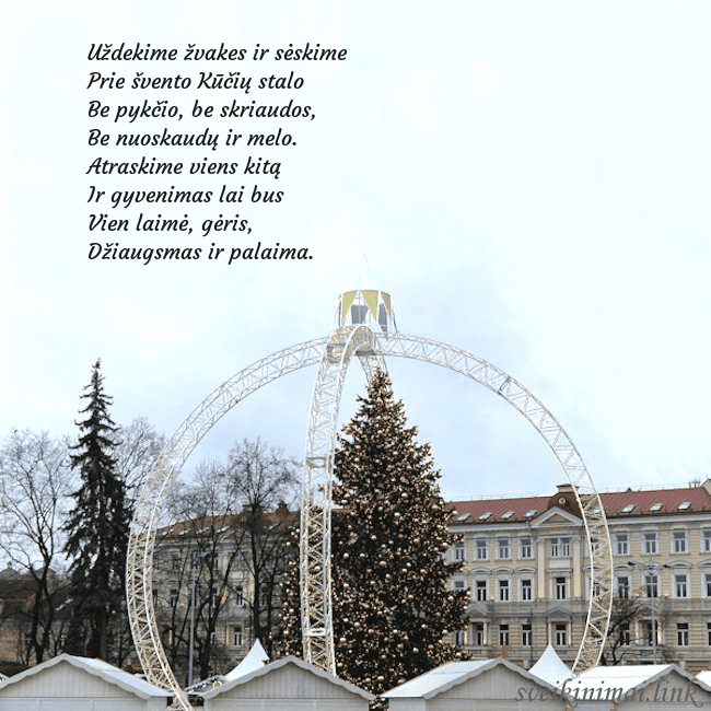 Kalėdos Vilniuje 2024 Uždekime žvakes ir sėskime
Prie švento Kūčių sta Kalėdos Vilniuje 2024