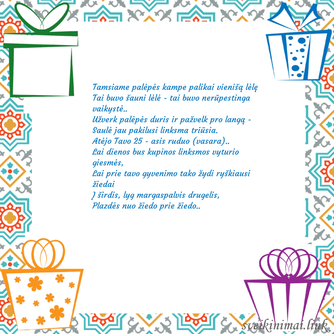 Šventinis atvirukas su dovanomis