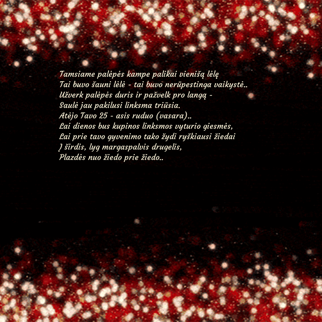 Animuotas mirksintis atvirukas juodas-raudonas