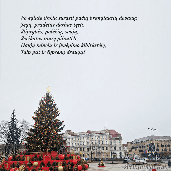 Vilniaus kalėdinė eglutė 2025 Po eglute linkiu surasti pačių brangiausių dovanų: Vilniaus kalėdinė eglutė 2025