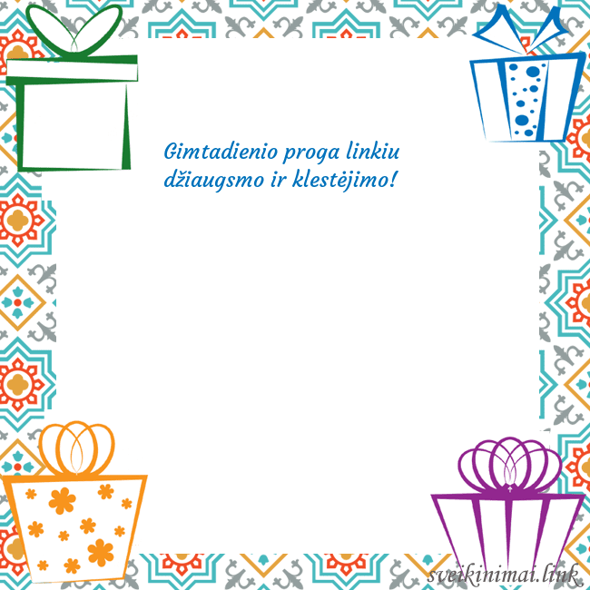 Šventinis atvirukas su dovanomis