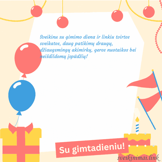Animuotas gimtadienio atvirukas su tortu Sveikinu su gimimo diena ir linkiu tvirtos sveikat Animuotas gimtadienio atvirukas su tortu