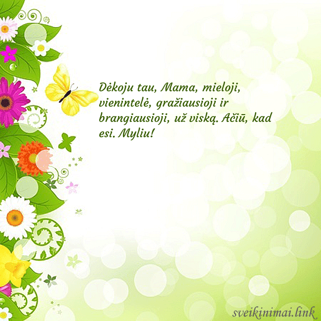 Atvirukas su drugeliais ir gėlėmis