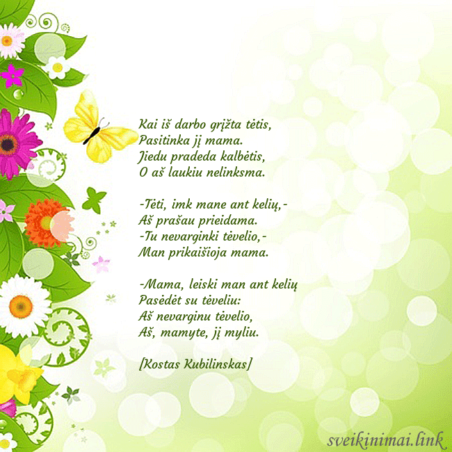 Atvirukas su drugeliais ir gėlėmis