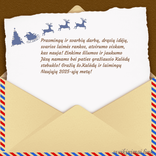 Atvirukas su elniais ir rogėmis Prasmingų ir svarbių darbų, drąsių idėjų, svarios  Atvirukas su elniais ir rogėmis